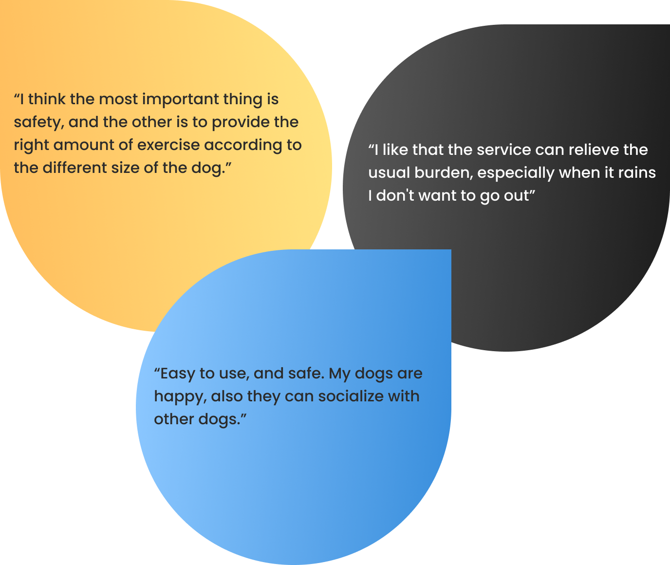 Dog walking app user quotes