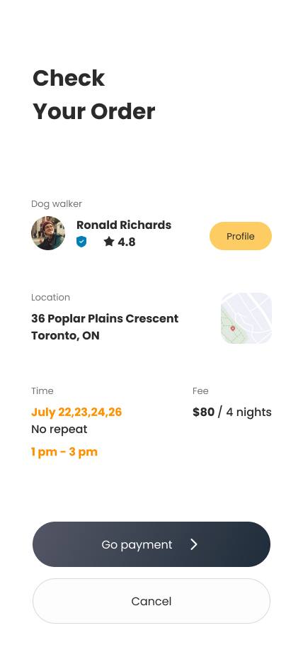 check order page
