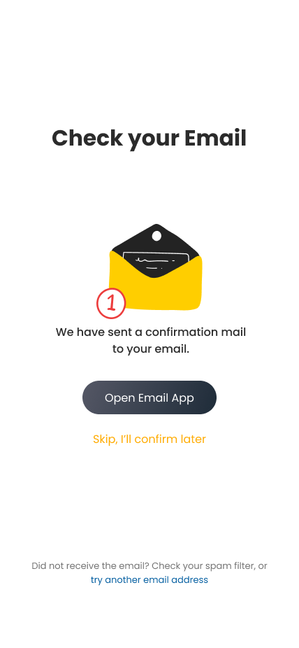 Check email page