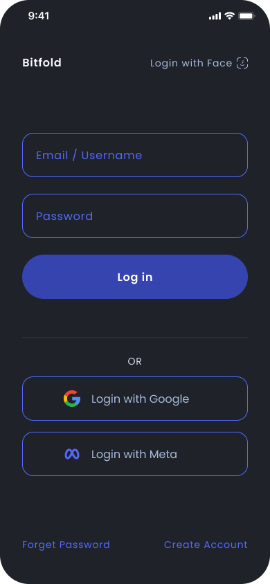 Login page