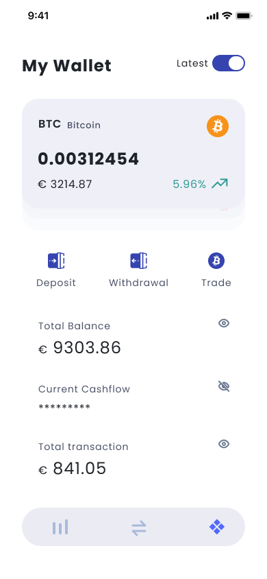 wallet list light mode